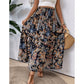 Variant image for Bohemian Multicolored Maxi Skirt for Women, Paisley Print, Elastic Waistband, Flowy Long Skirt, Comfortable Summer Wear-16