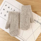 Women Warm Mittens - Ribbed Cuff Plush Faux Fur, Winter