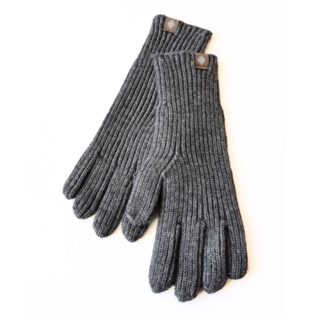 Cozy Warm Gloves - Ribbed Slim Knit, Cotton Blend, Winter
