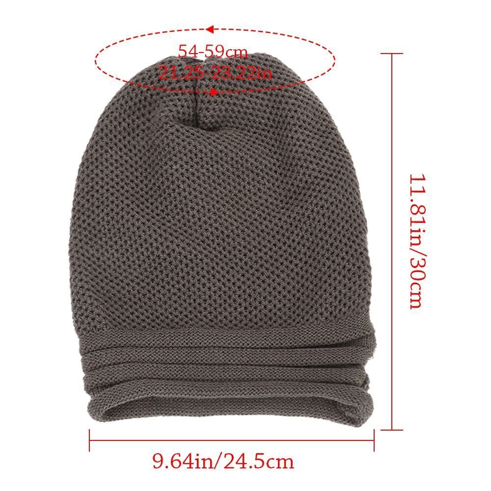 Women's Oversized Knitted Beanie - Slouchy Wool Winter
