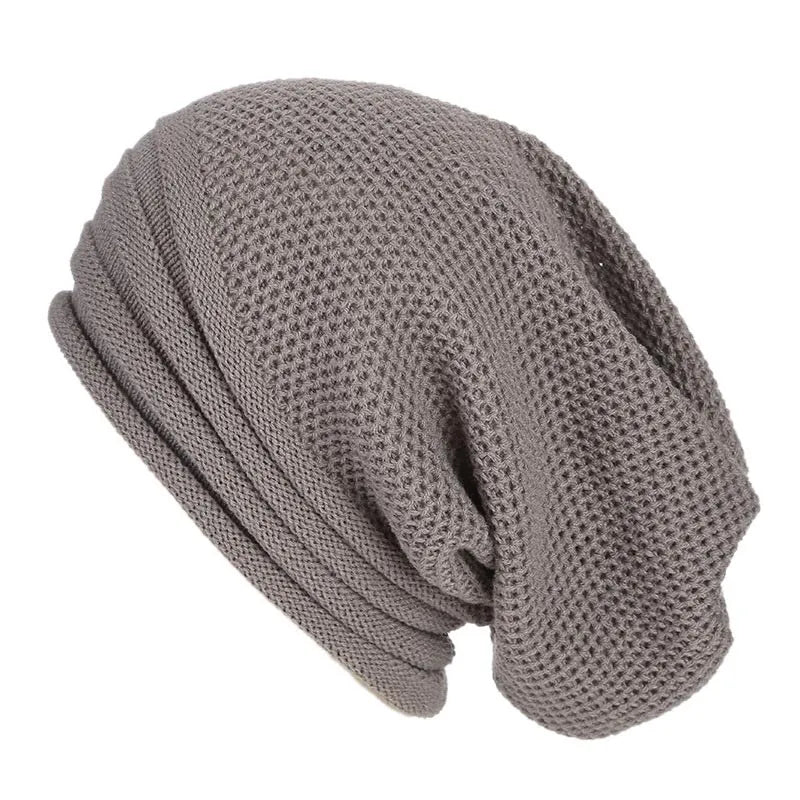 Women's Oversized Knitted Beanie - Slouchy Wool Winter