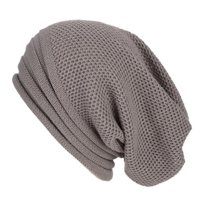 Women's Oversized Knitted Beanie - Slouchy Wool Winter
