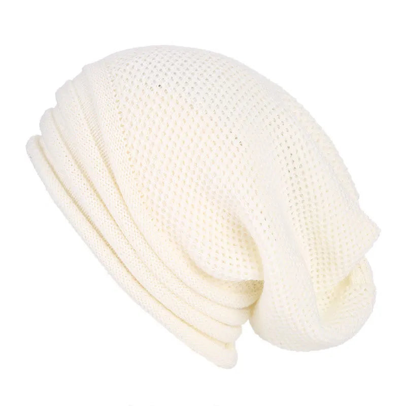 Women's Oversized Knitted Beanie - Slouchy Wool Winter