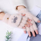 Plush Women’s Fingerless Mittens - Minky Foldover, Winter