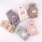 Plush Women’s Fingerless Mittens - Minky Foldover, Winter