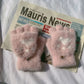 Plush Women’s Fingerless Mittens - Minky Foldover, Winter