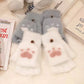 Plush Women’s Fingerless Mittens - Minky Foldover, Winter