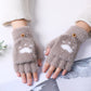 Plush Women’s Fingerless Mittens - Minky Foldover, Winter