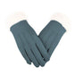 Womens Windproof Gloves - Touchscreen Faux Suede, Winter