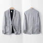 Men's Linen Suit - Slim Fit 100% Breathable Linen Summer Shirt and Pants Set in Beige, Light Gray, Dark Blue-5