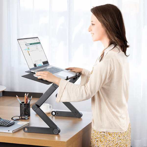Laptop2026 Edition Stand Aluminum Alloy Travel-Friendly Folding Desk Stand With Detachable Mouse Pad Back To School