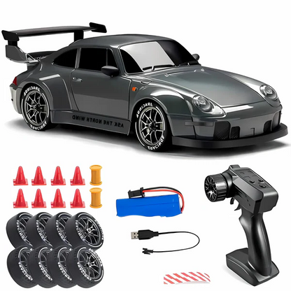 Car RC 4WD LED Lights Retro Drift Master Style High Traction Night Racing Fall 2025 Gift Idea