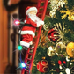 Santa Climbing Ornament With LED Lights Animated Christmas Decor 2025 Tree Or Wall Display