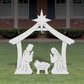 Outdoor2025 Edition Nativity Kit Four Piece Silhouette Holy Family Display Sturdy Christmas Yard Decor