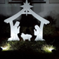 Outdoor2025 Edition Nativity Kit Four Piece Silhouette Holy Family Display Sturdy Christmas Yard Decor