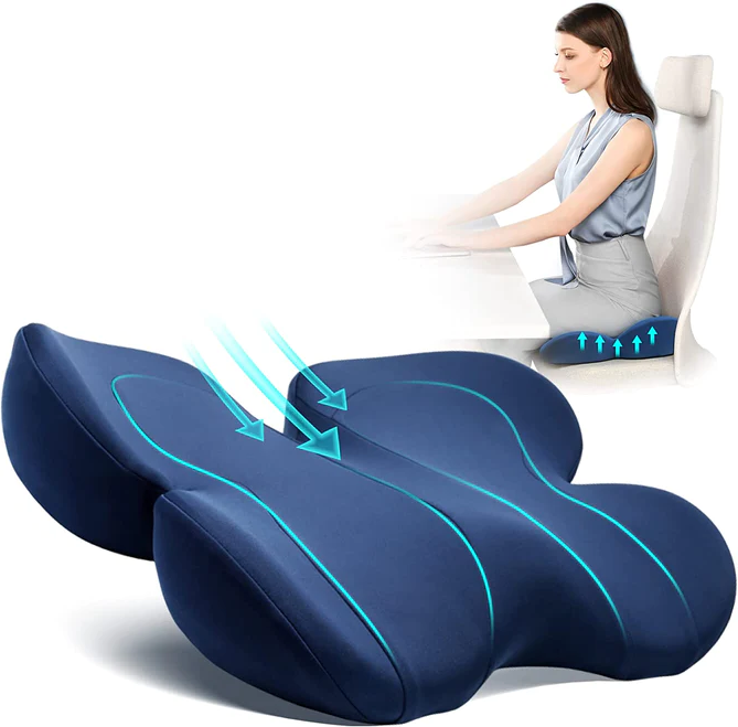 Seat Cushion Comfort-Grip Tailbone Relief Pad for Pressure Pain, Spring 2026 Wellness Gift Idea