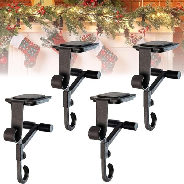 Hangers Stocking Heavy Duty 2in1 Garland And Mantel Decor Holiday 2025 No Slip 20 Lb Capacity