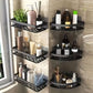 Aluminum Alloy Bathroom Shelf - No Drill Household Organizers for Shampoo, Kitchen Storage, Water-Resistant Design