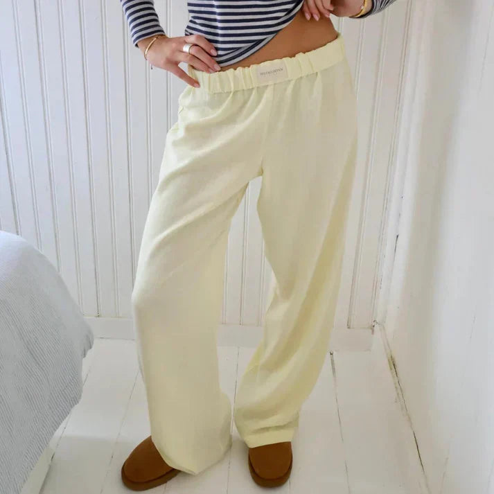 Flowing Linen Pants for Women - Elegant Summer Style, Cozy Fit, Casual Chic Trousers