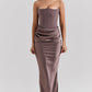 Strapless Corset Maxi Dress for Women, Elegant Long Dress with Tailored Fit for Formal Occasions-1