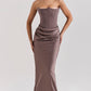 Strapless Corset Maxi Dress for Women, Elegant Long Dress with Tailored Fit for Formal Occasions-3