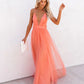 Elegant Orange Summer Dress with Adjustable Straps, Lightweight Polyester, Women's Cocktail and Wedding Guest Dress-6