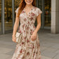 Elegant Floral Wrap Dress for Women - Lightweight Summer Wedding Guest Dress, Knee-Length Cocktail Dress-3