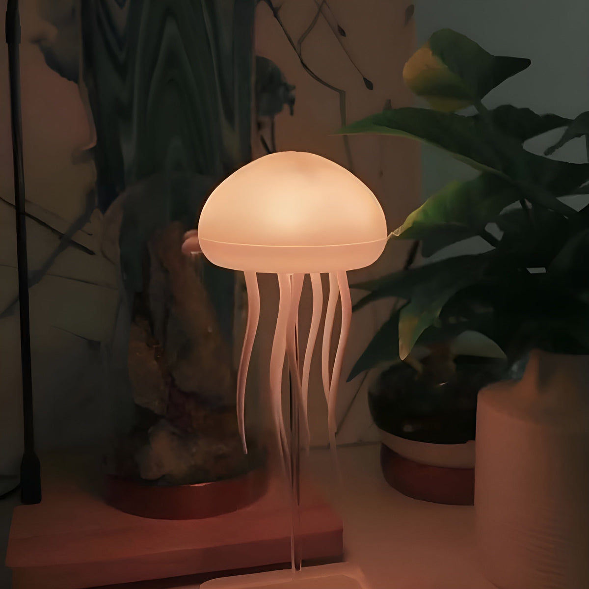Color-Changing RGB Voice-Activated Night Light – LED Jellyfish Lamp
