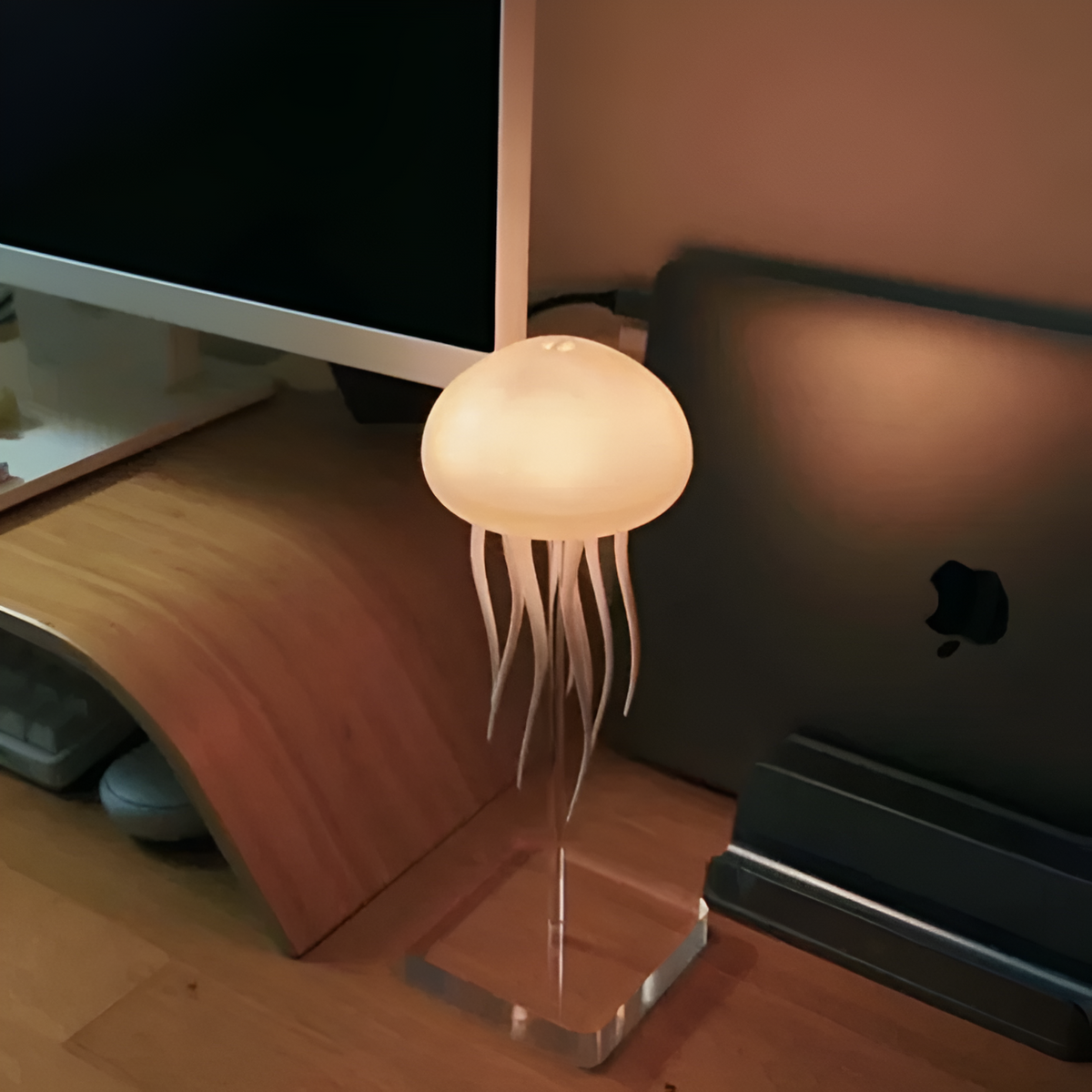 Color-Changing RGB Voice-Activated Night Light – LED Jellyfish Lamp