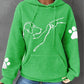 Womens Warm Hoodie - Relaxed Oversized Waffle Knit Casual