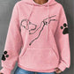 Womens Warm Hoodie - Relaxed Oversized Waffle Knit Casual