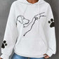 Womens Warm Hoodie - Relaxed Oversized Waffle Knit Casual