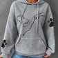 Womens Warm Hoodie - Relaxed Oversized Waffle Knit Casual