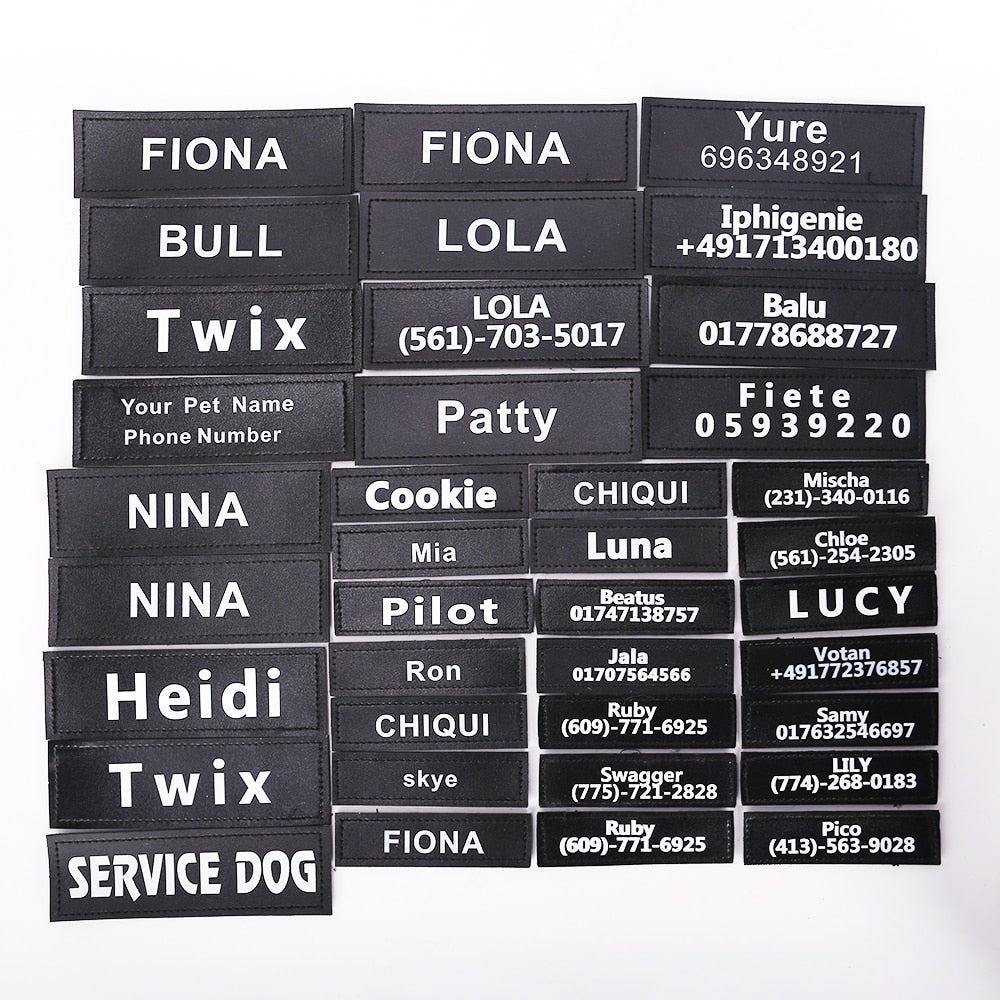 Patch Custom For Harness Dog Name And Phone Number Patch Two Line Text Fall 2025 Gift