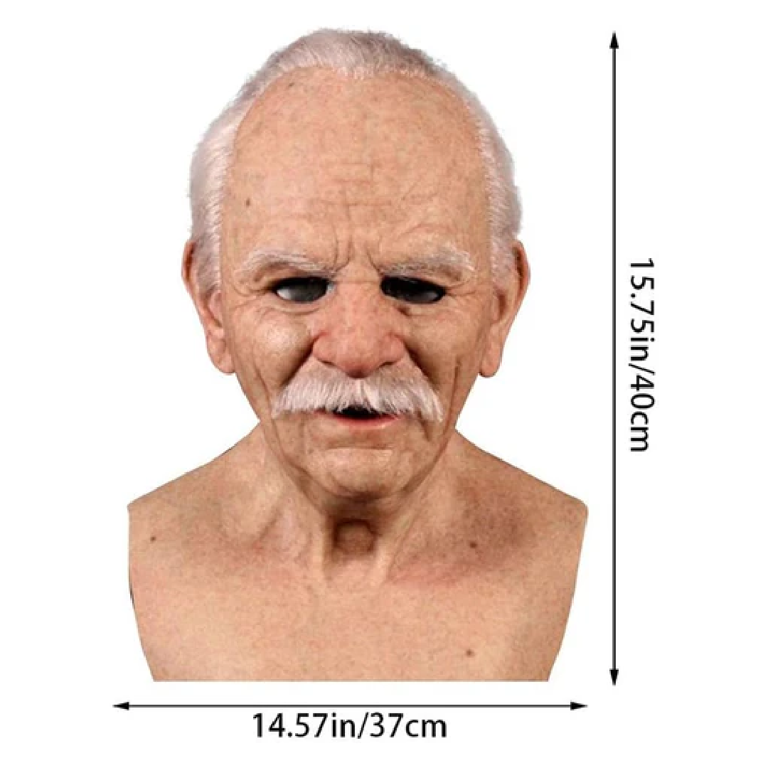 Great for Halloween, Costume Parties, and Theatrical Performances – Ultra-Realistic Silicone Elderly Masks