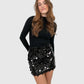 High Waist Black Sequin Mini Skirt for Women, Elegant Design with Comfortable Lining, Flattering Fit, Versatile Style-1