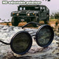 1-9 Flexible Tint Polarized Sunglasses with Integrated ND Filter Lenses, Retro Round Design for Men Women