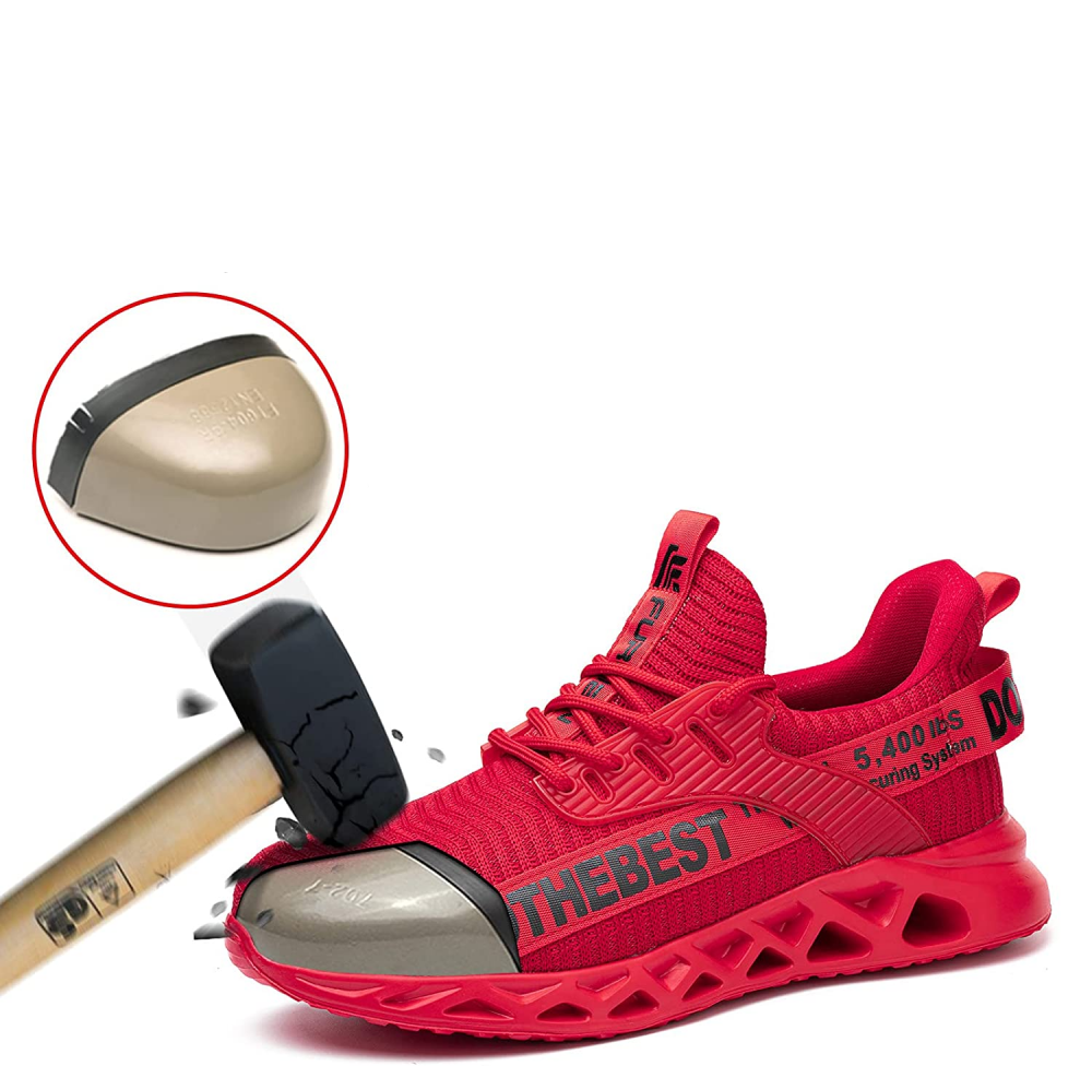 Ultralight Breathable Non-Slip Safety Shoes with Steel Toe and Kevlar Sole for Enhanced Comfort and Protection-2