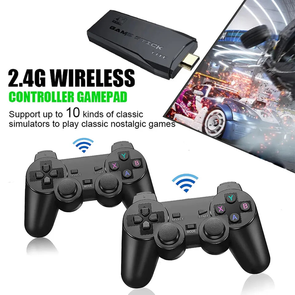 TikTok Viral Fall 2025, 20,000+ Games, Comes with 2 Cordless Controllers – 4K TV Game Stick 64GB Retro Gaming Console