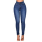 Variant image for High Waist Skinny Stretch Jeans for Women, Comfortable Fit, Versatile Blue, Black, Grey, Sizes XS-XL-21