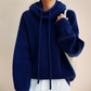 Warm Womens Oversized Hoodie - Relaxed Knit, For Regular