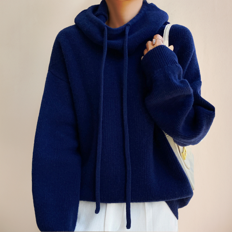 Warm Womens Oversized Hoodie - Relaxed Knit, For Regular