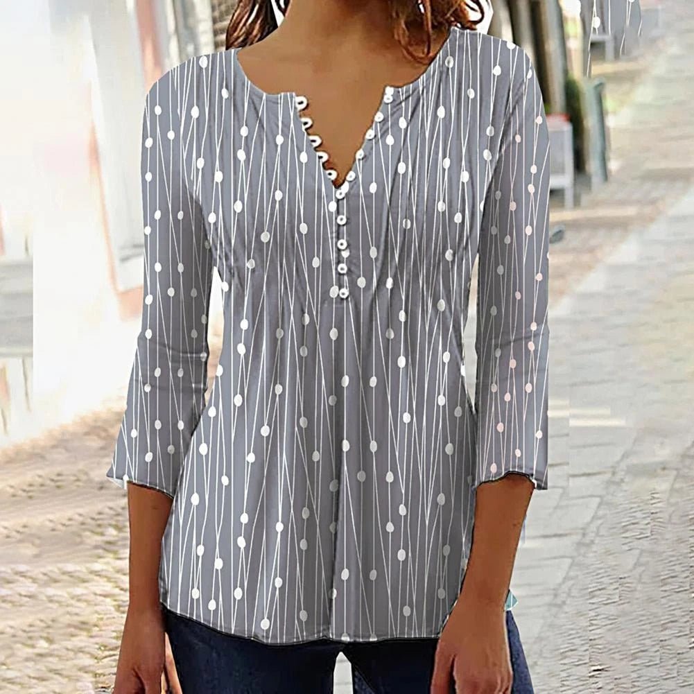 Elegant Women's V-Neck White Blouse, Lightweight and Comfortable Spring Top for Casual or Formal Occasions-4