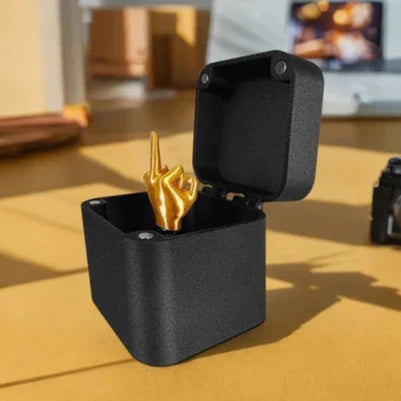 Middle Funny Finger Gag Gift in Box - Hilarious Christmas Prank Toy for Adults, Office Decor
