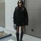 Plush Flattering Women’s Sweater Skirt Kit - Pullover Crewneck, Knit High-Waist A-Line Mini Skirt For Fall