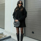 Plush Flattering Women’s Sweater Skirt Kit - Pullover Crewneck, Knit High-Waist A-Line Mini Skirt For Fall