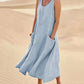 Variant image for Womens Summer Dress with Pockets, Casual Knee-Length Cotton Dress for Everyday Comfort and Style-31