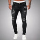Slim-Fit Ripped Men's Jeans in High-Quality Cotton Blend for Casual and Trendy Everyday Wear-1
