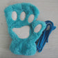 Plush Cozy Women Fingerless Gloves - Cat-Claw Fleece Winter