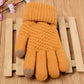 Womens Stretchy Knit Gloves - Stretch-Fitted, Wool Blend